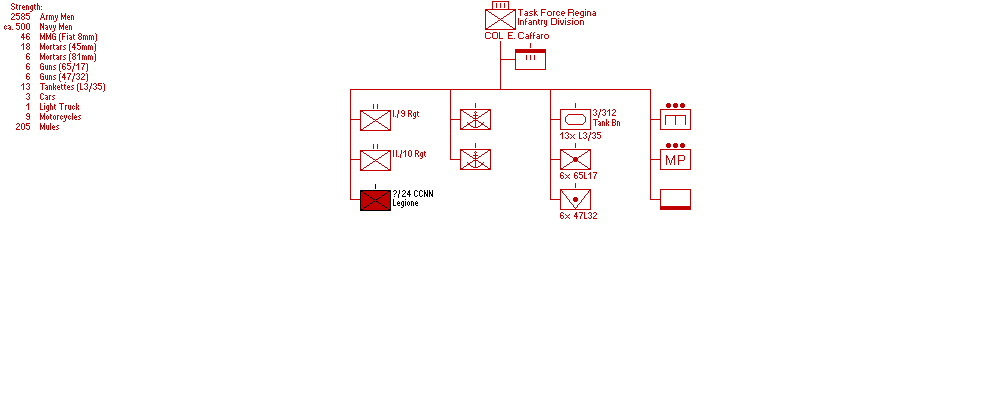 Task Force, Italian 50th Regina Infantry Division
